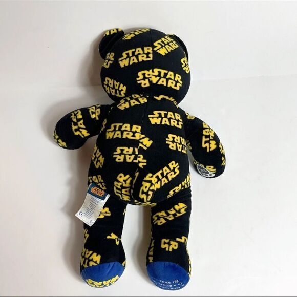 Build-A-Bear Star Wars All-Over Print Teddy Bear - Black Blue & Yellow Retired - Picture 8 of 9